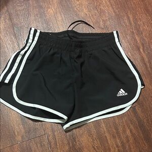 Adidas Women's Black and White Athletic Shorts